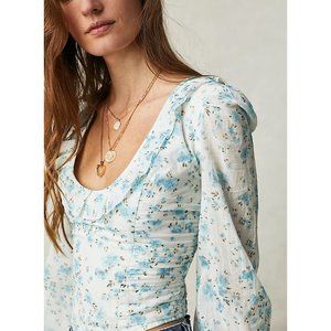 FREE PEOPLE Another Life Printed Top / White Combo